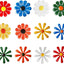 Set 12 Pzas Adornos Metal Flores Pared Sala Estar