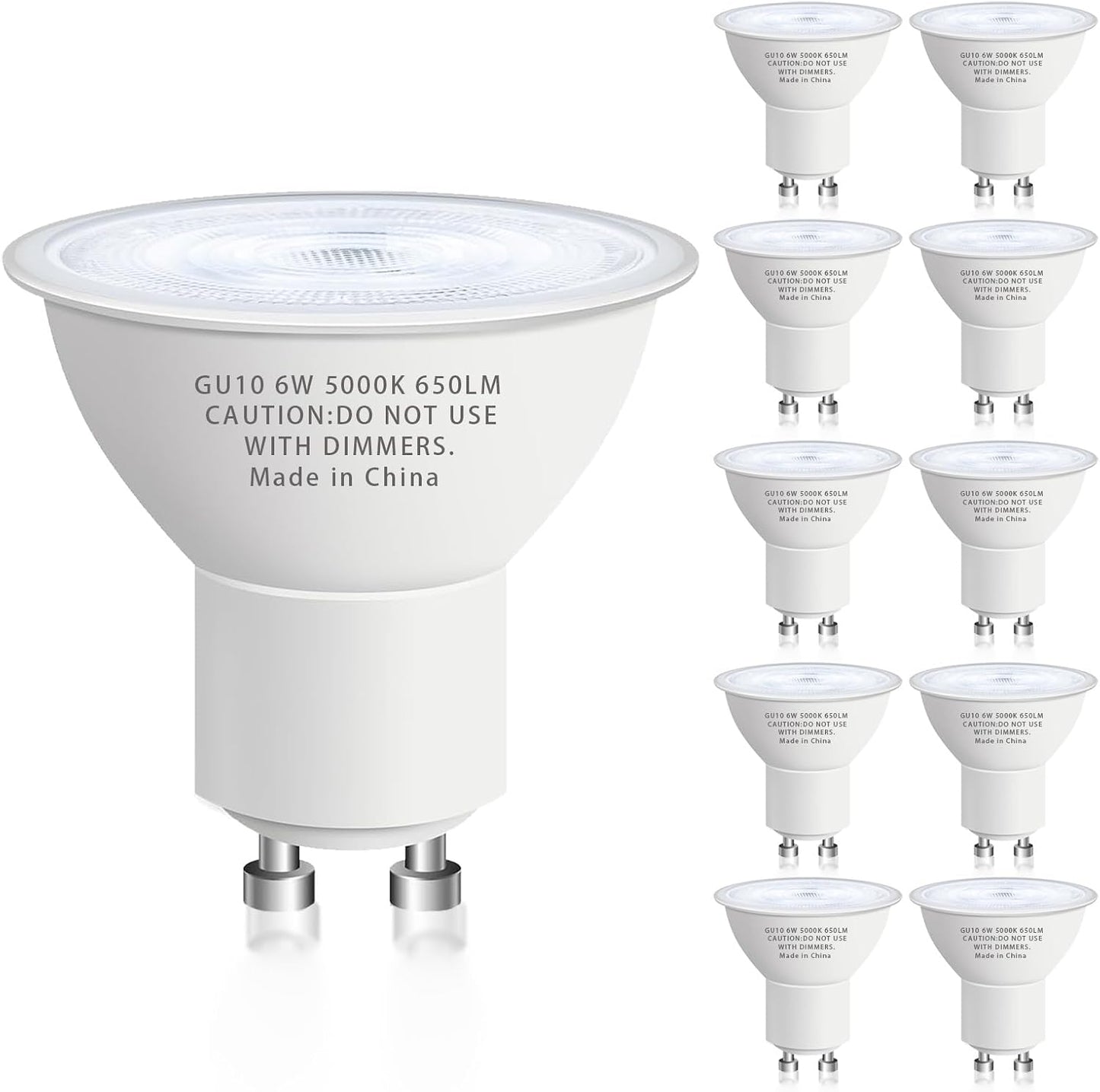 Bombilla LED GU10 6W 5000K Blanco Día 650 Lúmenes No Regulable