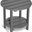 Mesa auxiliar redonda Adirondack 17.7" plástico 2 niveles