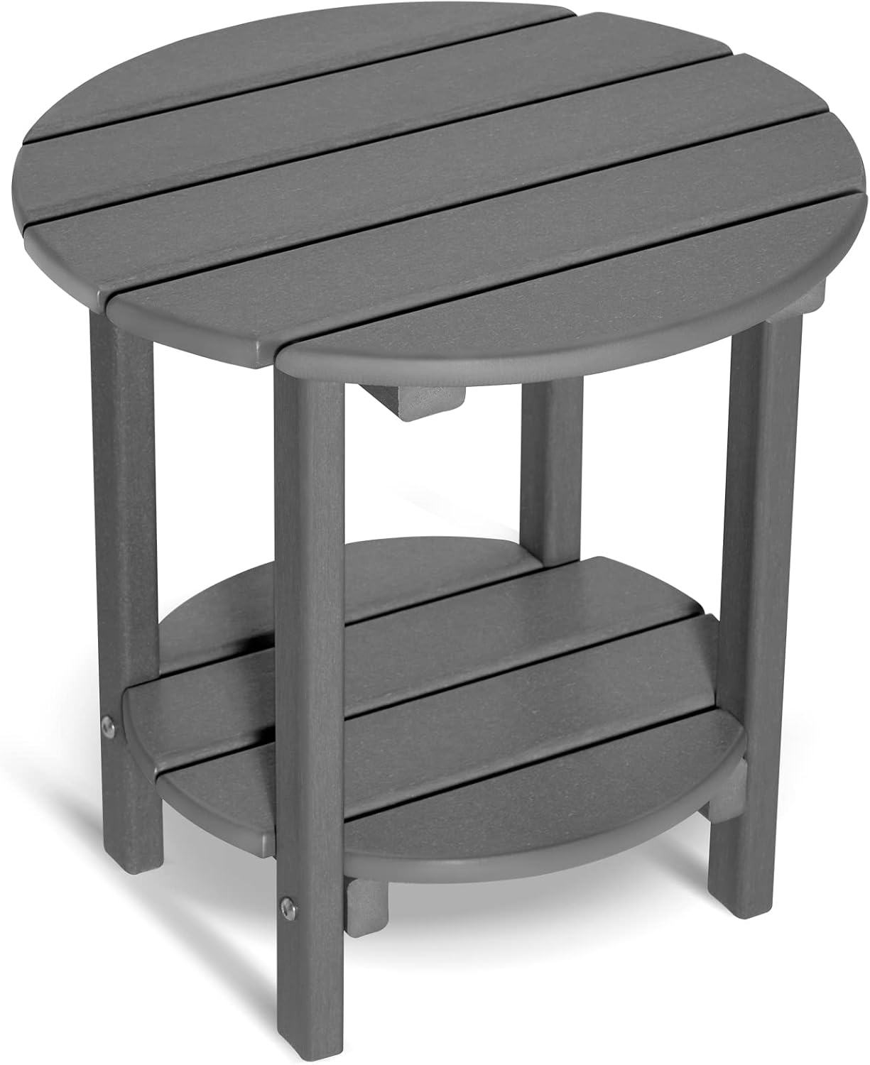Mesa auxiliar redonda Adirondack 17.7" plástico 2 niveles