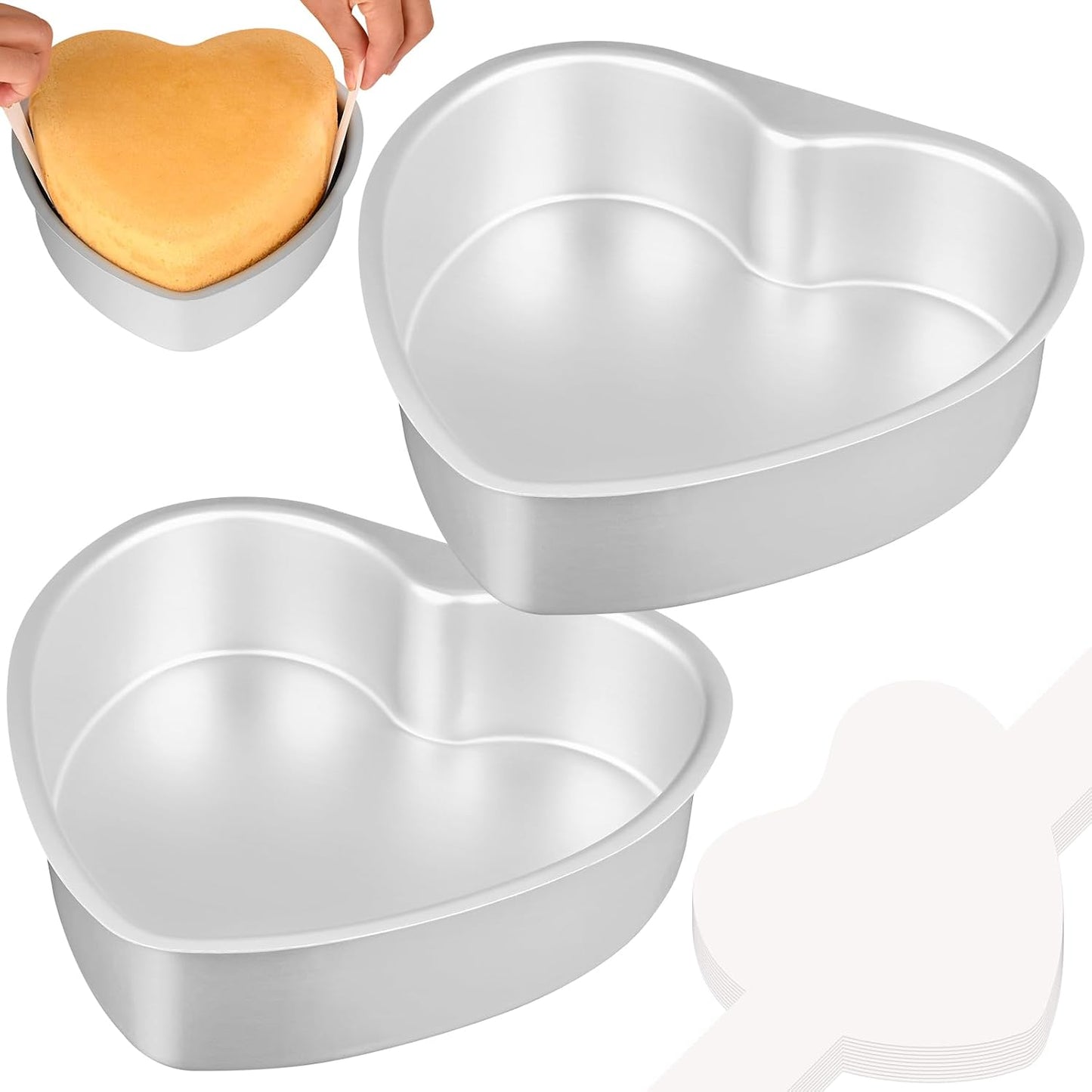 Molde Tarta Corazón 10pulg Set 2 Antiadherente
