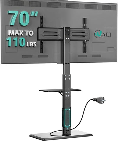 Soporte TV suelo estante AV 32-75pulg 110lb madera