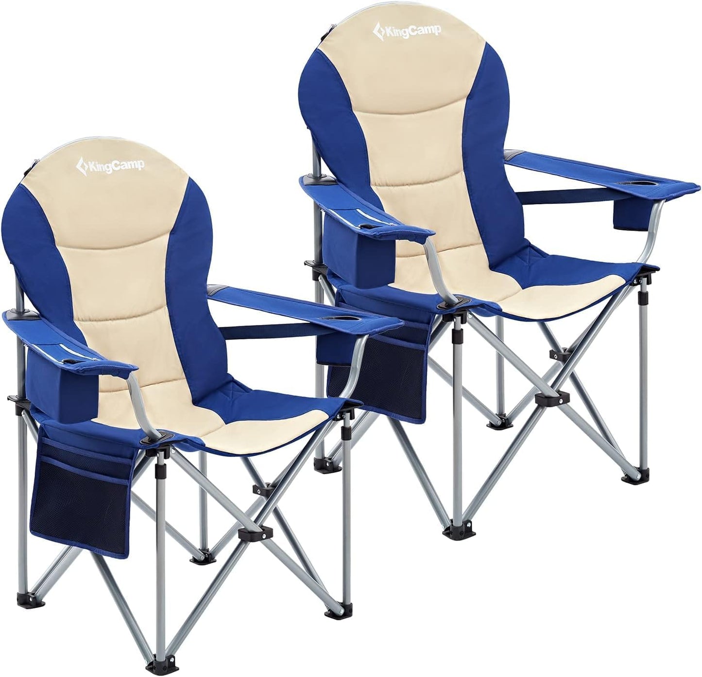 Silla plegable ergonómica acolchada con soporte lumbar y