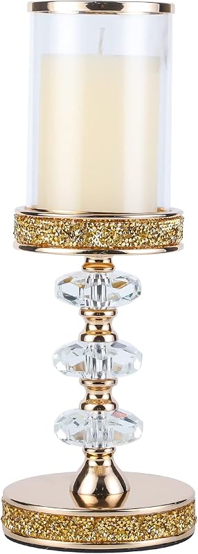 Portavelas pilar candelabro cristal para bodas eventos