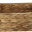 Cesta almacenamiento jacinto agua asas madera natural
