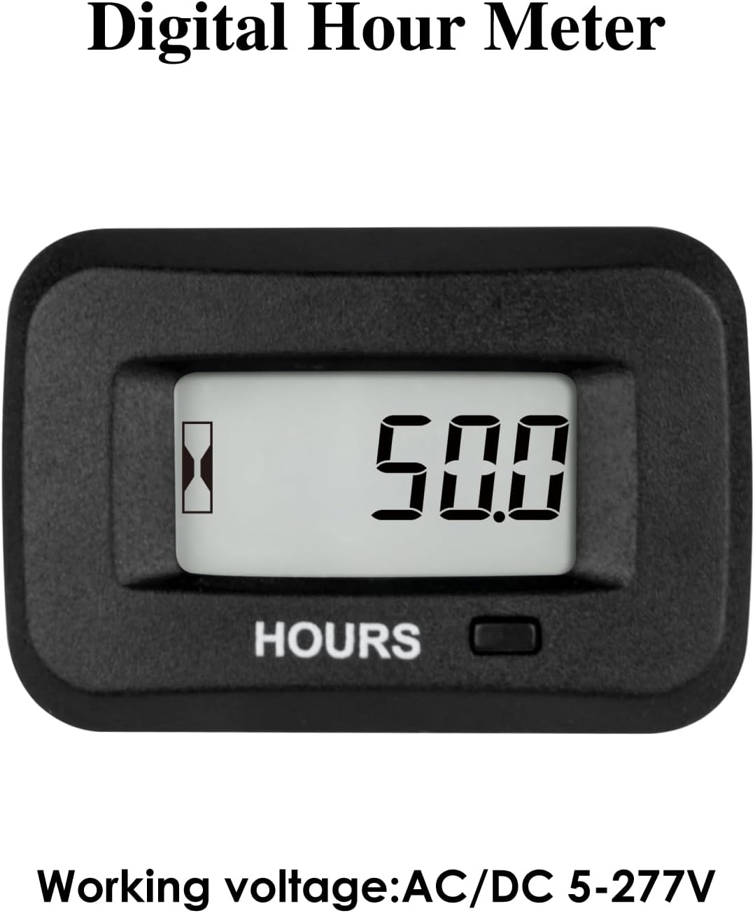 Kit medidor horas LCD digital AC/DC 5V a 277V