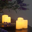 12 Velas Votivas LED Parpadeantes Base Blanca Brillo Ámbar