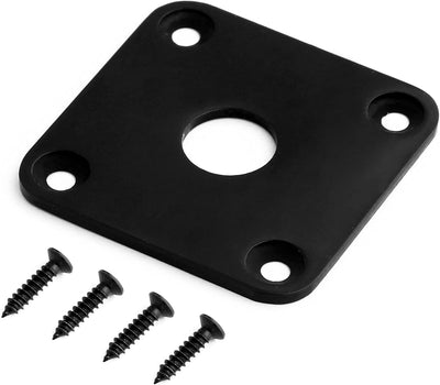 Placa enchufe cuadrada metal comp Les Paul LP estilo negro