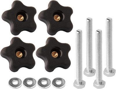 Kit perilla T 71070V 12 pzas pernos ranura T arandelas 1/4-20