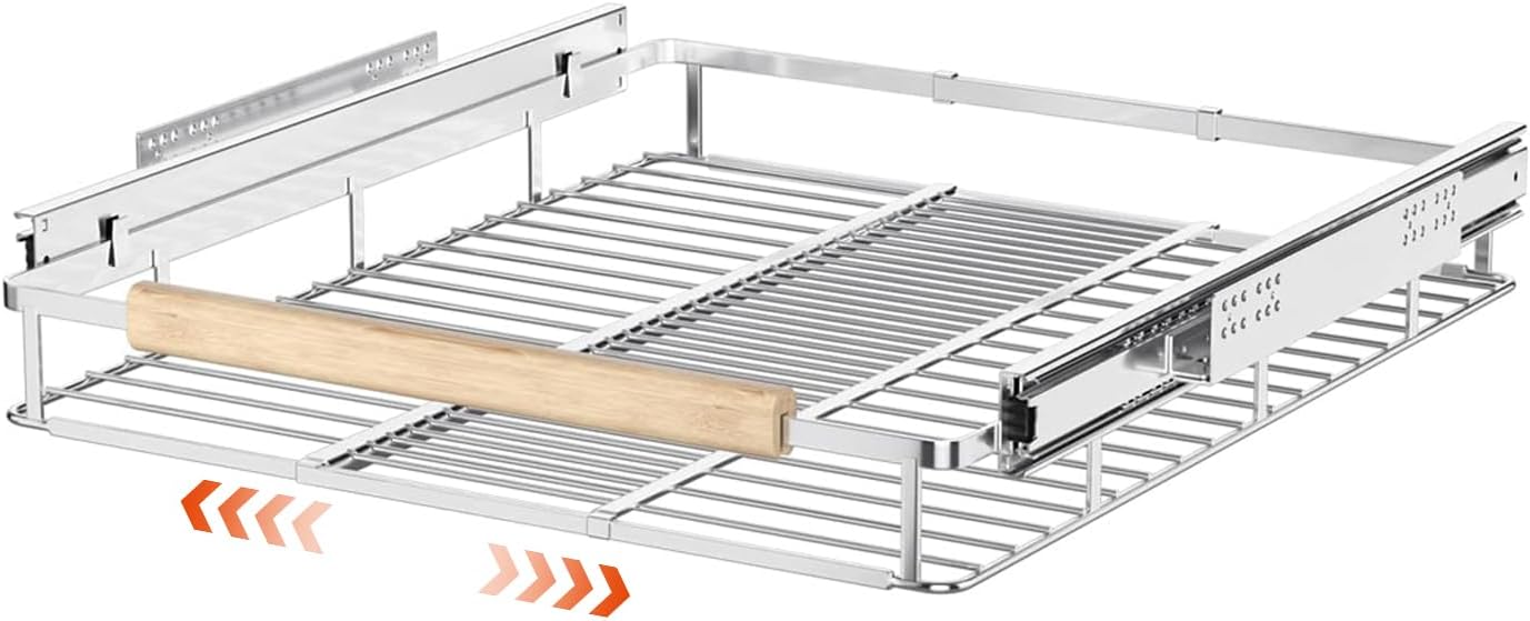 Organiz. cajones metal deslizante estante expandible