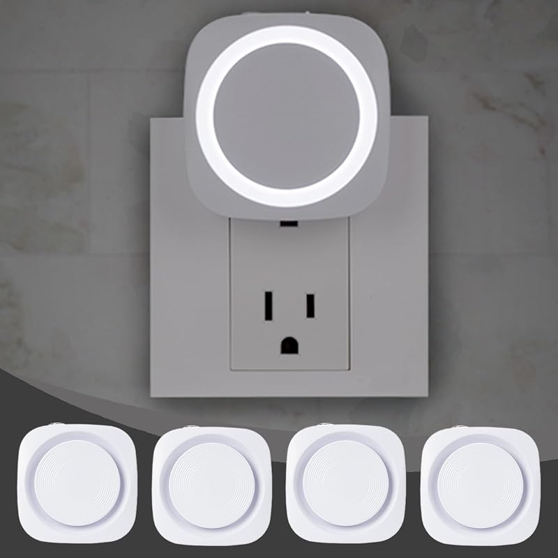 Luces nocturnas blancas enchufables pared pack 4