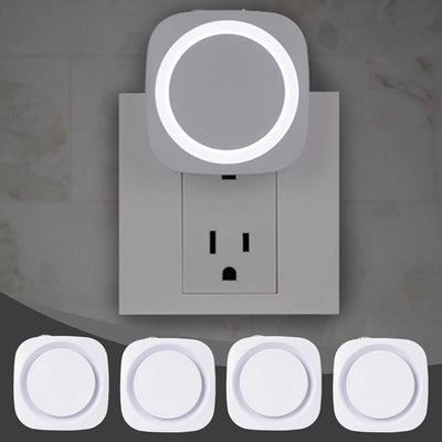 Luces nocturnas blancas enchufables pared pack 4