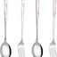 Set 4 tenedores y cucharas coreanas acero inox