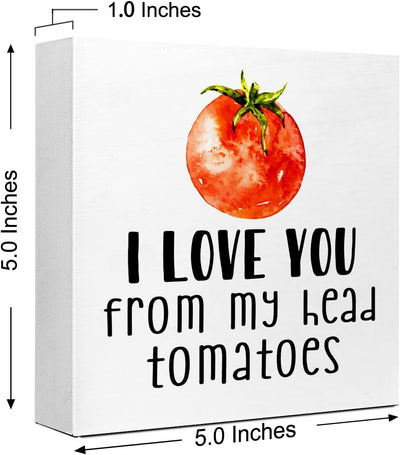 Letrero madera cocina I Love You from My Head