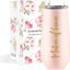 Taza acero inox color rosa 10oz regalo dama de honor