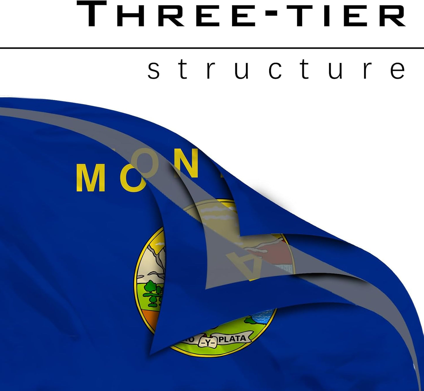 Bandera Montana 3x5 doble cara 100% poliéster con ojales