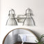 Lámpara baño 2 luces acabado níquel cepillado