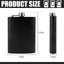 Pack 2 Frascos Acero Inox Negro Mate 8oz Con Embudos Taza
