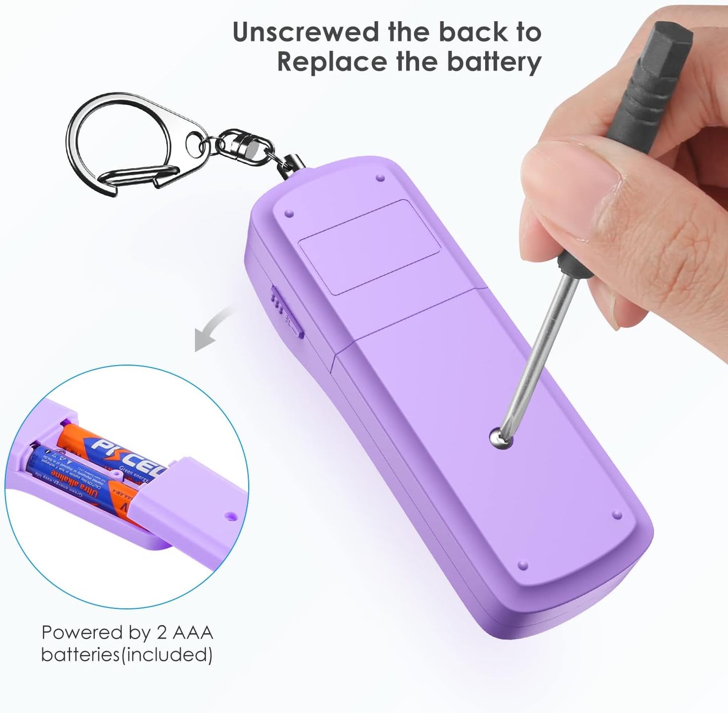 Set 4 llaveros seguridad para mujer y niña