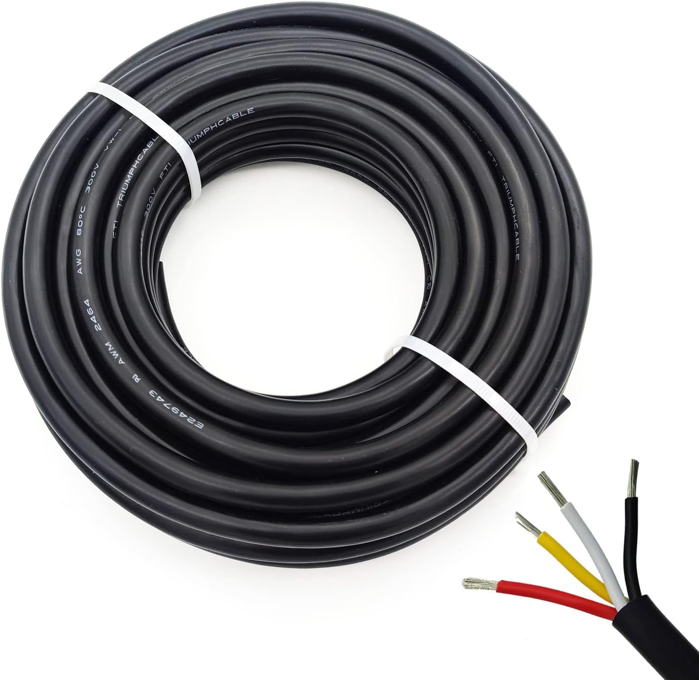 Cable LED trenzado 4C 25pies cobre estañado