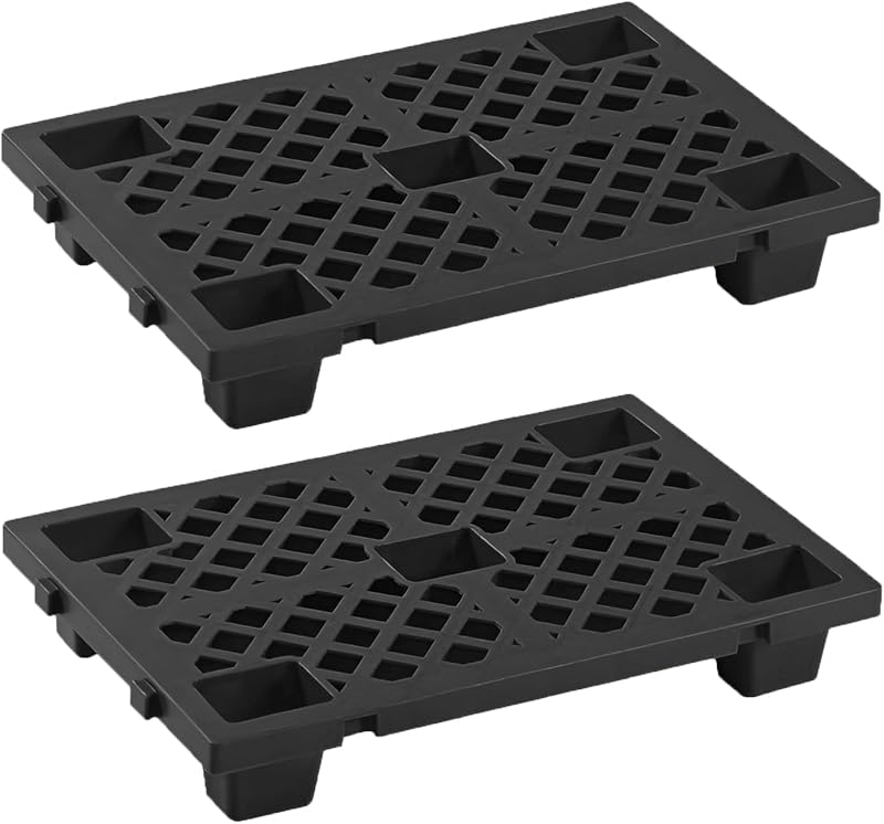 2 Paletas Plástico Almacenamiento Sótano Impermeable