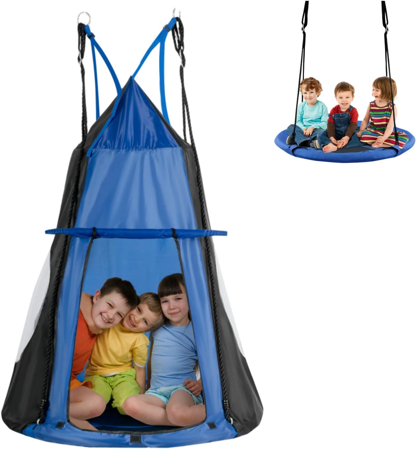 Tienda campaña colgante 2en1 40pulg para niños azul