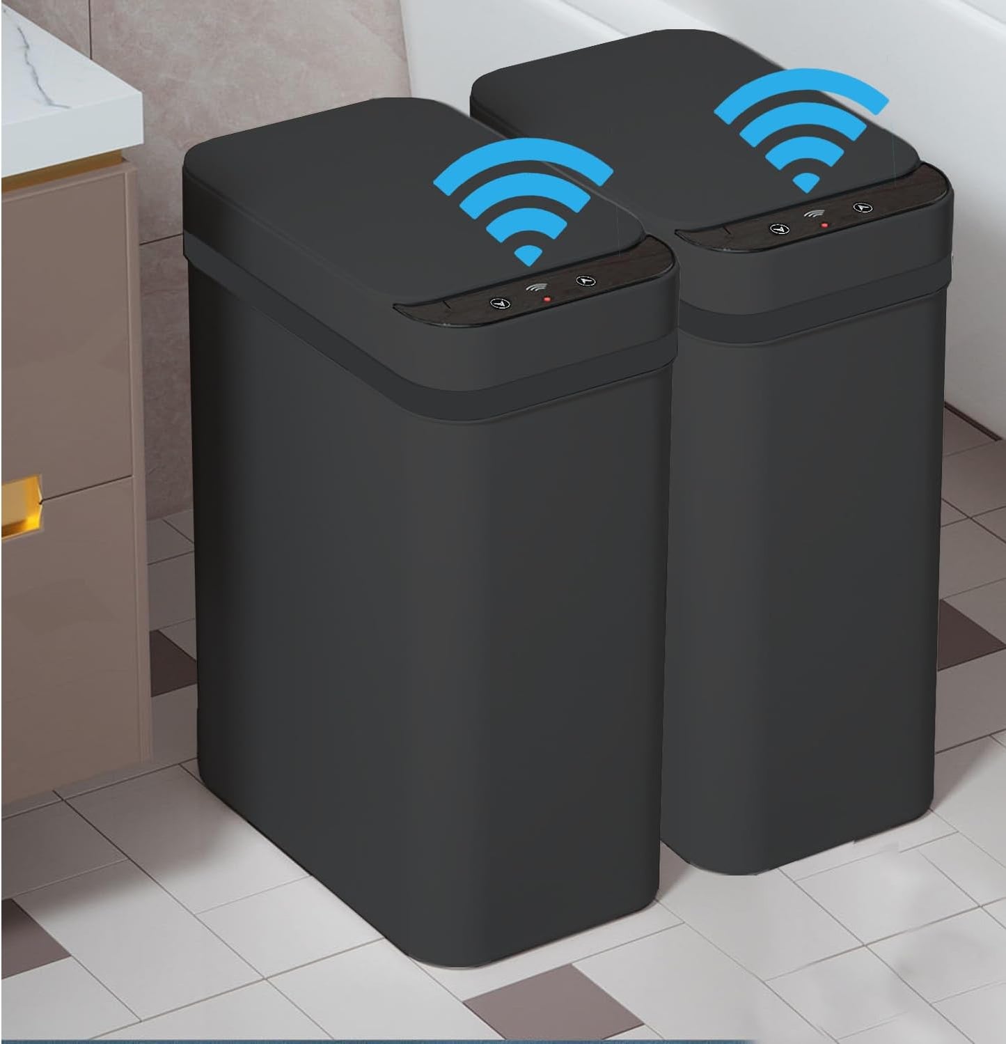 Cubo basura 2.5gal sensor movimiento plástico