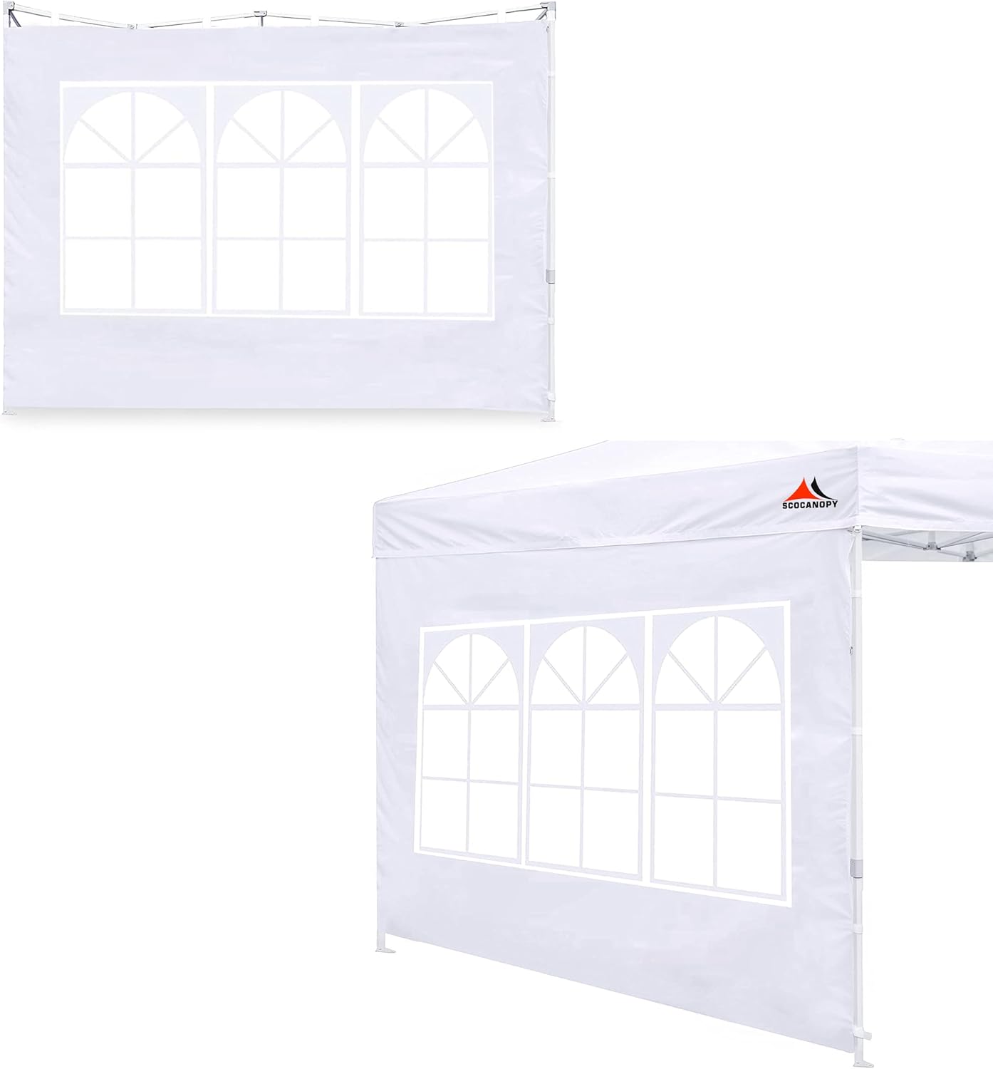 Pared lateral con ventana para toldo 10x10ft 2 paneles