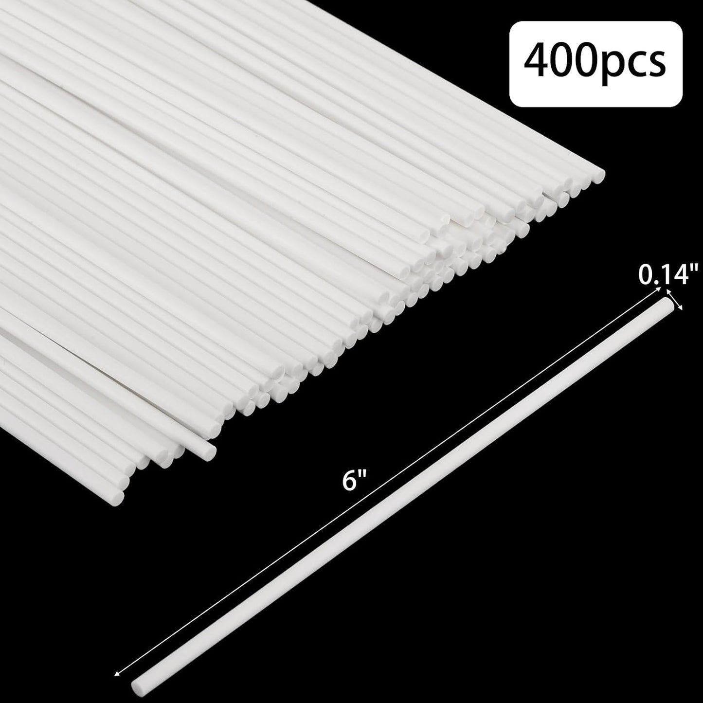 400 Palitos Papel 6pulg para Pasteles Chocolate Galletas