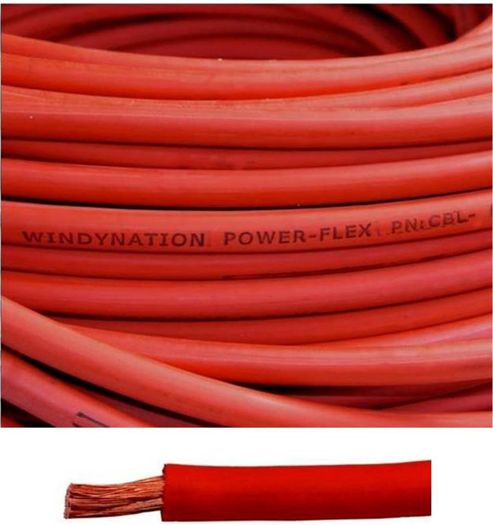 Cable cobre puro rojo 4awg 10pies para soldadura