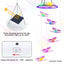 Campanillas viento solares con luces LED impermeables