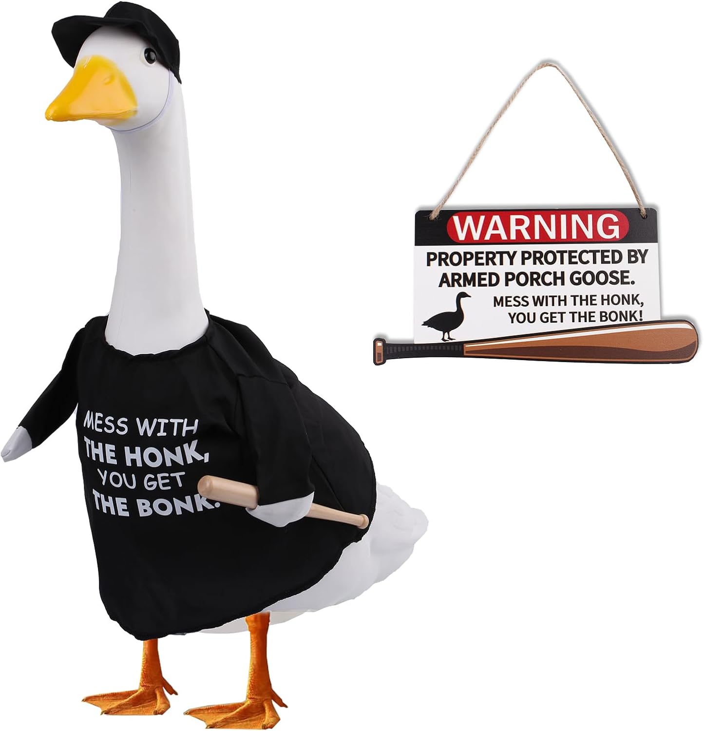 Conjunto ganso porche señal bonk accesorios estatua cemento