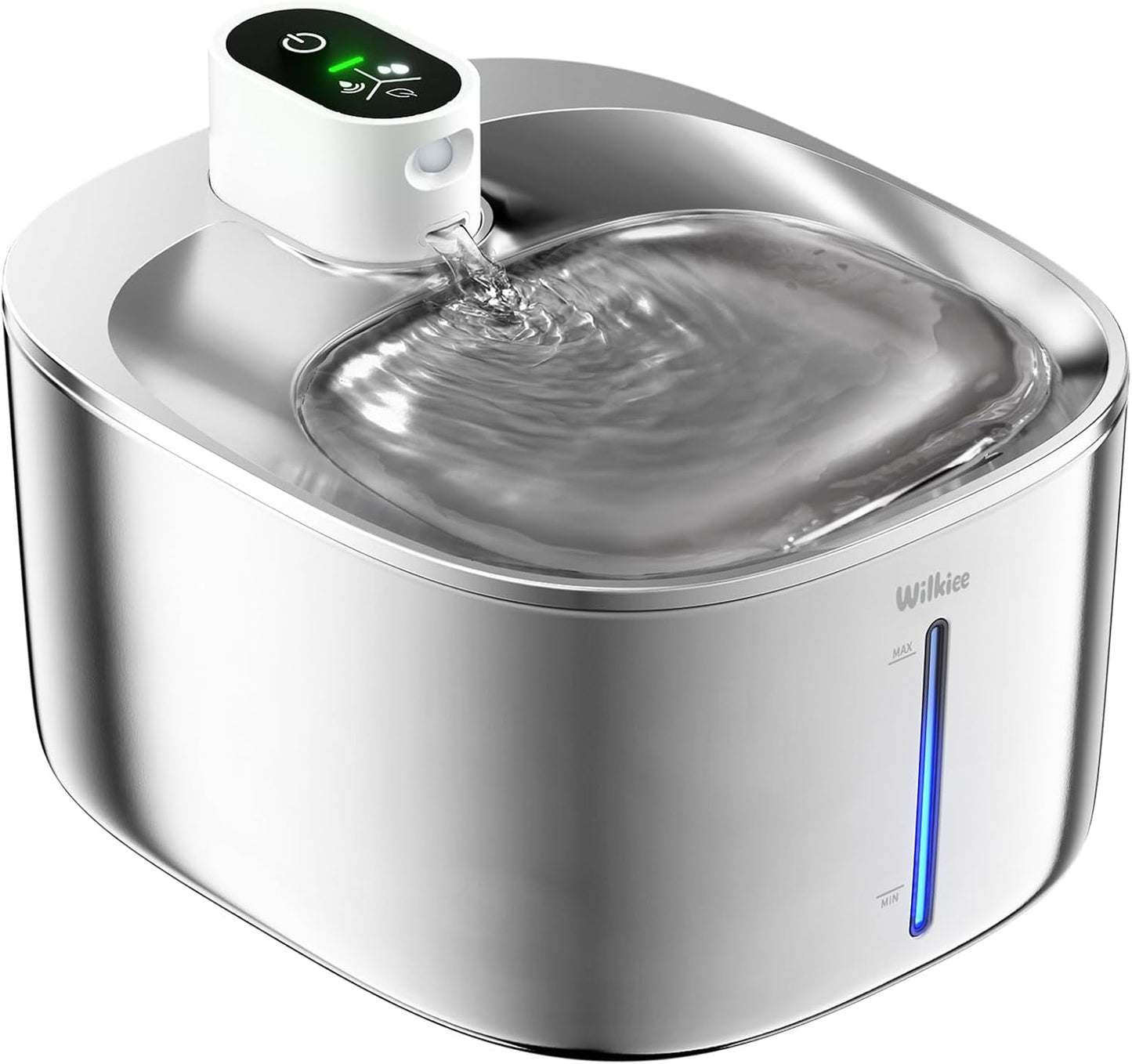 Fuente agua gato acero inox 4.1L inalámbrica interior