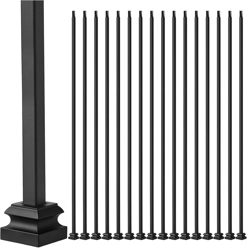42 Balaustres Hierro Forjado Barra Hueca 1/2x44