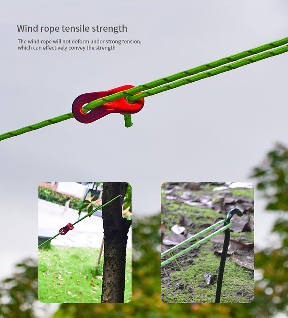 Cuerdas nailon tensor aluminio tienda camping