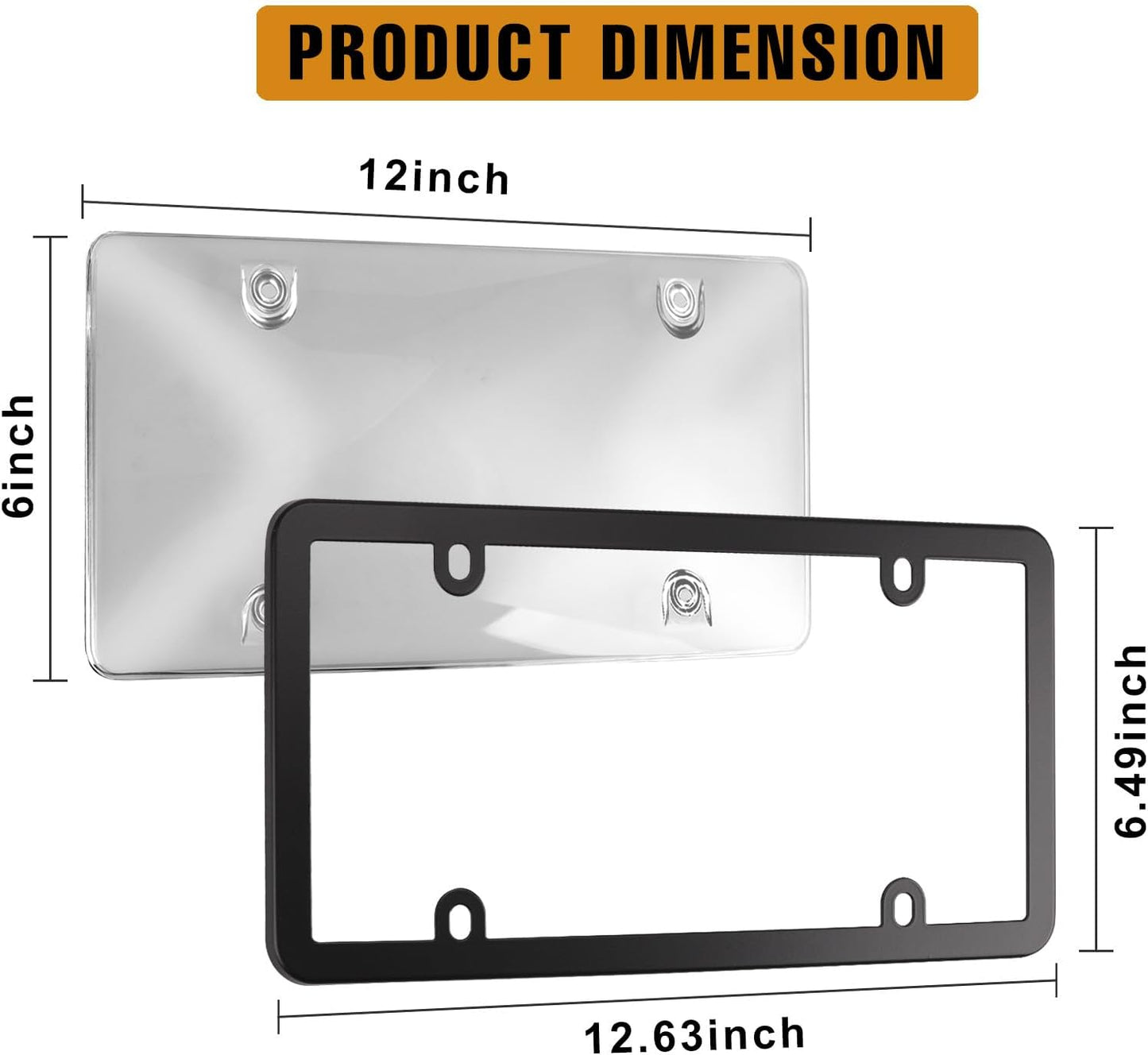 Pack 4 cubiertas irrompibles para matrícula 6x12"