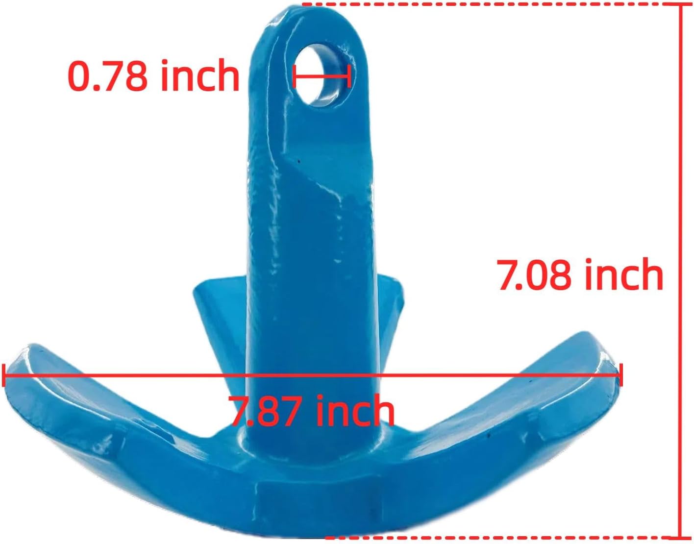Kit anclaje kayak 8lb polietileno azul cuerda 30ft