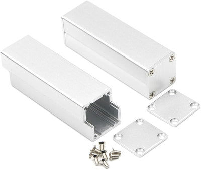 Caja proyecto aluminio dividida para PCB DIY 0.984x0.984x3.15pulg