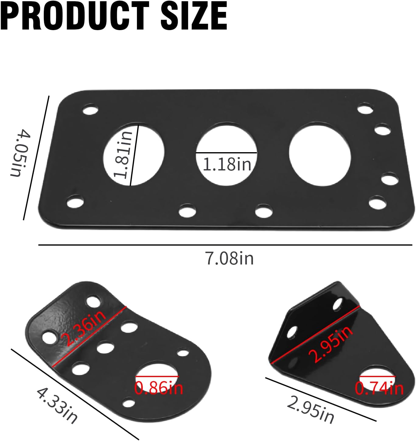 Soporte matrícula lateral para Harley Bobber Negro