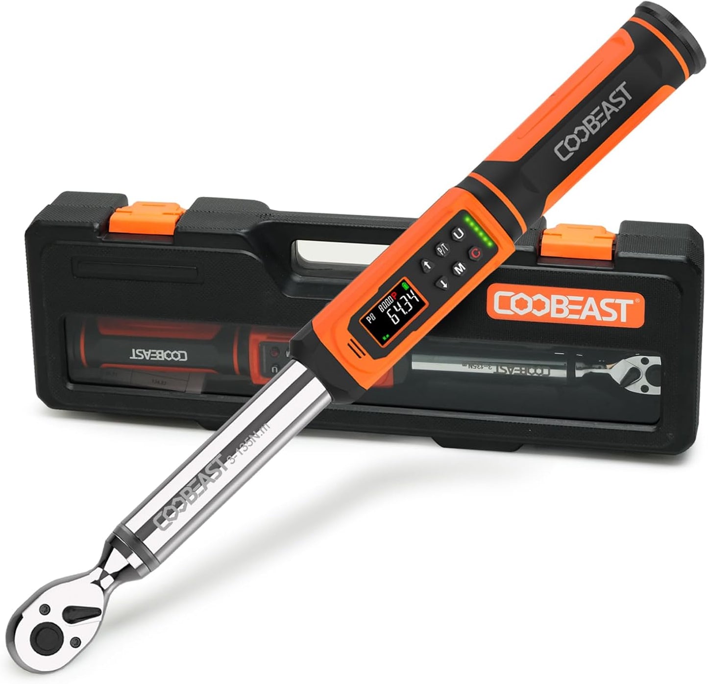 Llave dinamométrica digital 3/8 con 1.5-99.5 ft-lb y LED