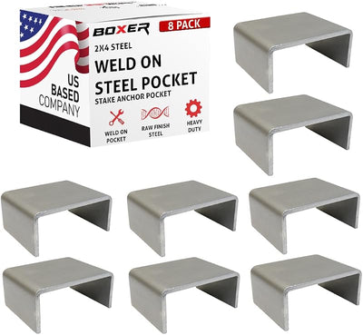 Anclajes bolsillo estaca acero para remolques 2x4 pack 8