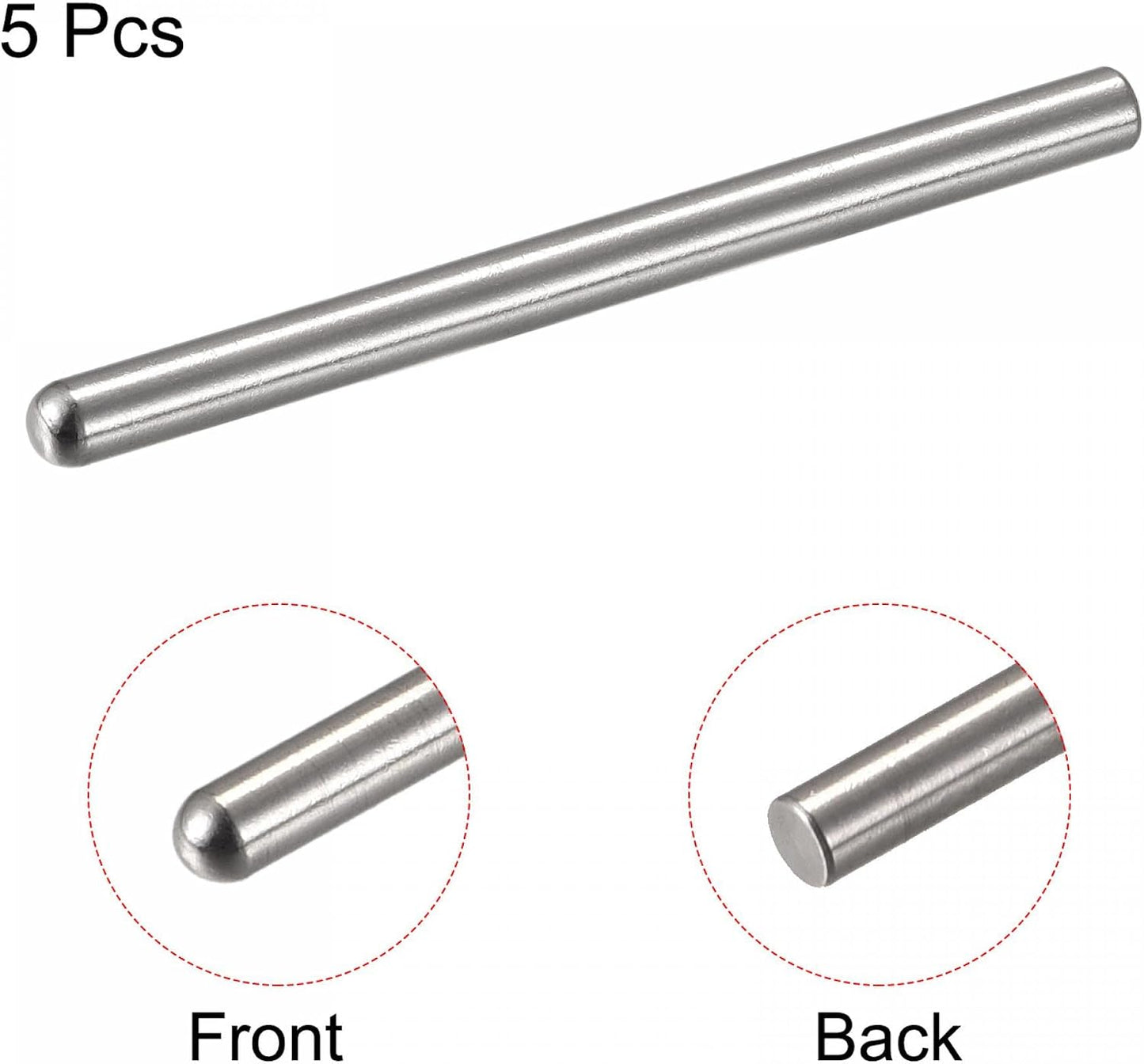Pasadores clavija 0.197x3.15pulg acero inox 304 5 pzas