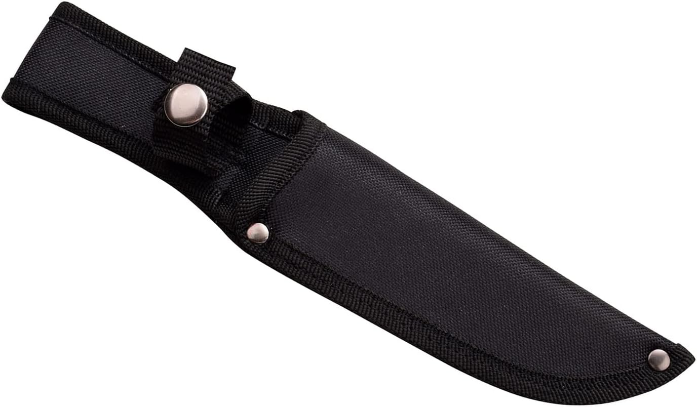 Cuchillo fijo 10.5" hoja satinada mango madera marrón