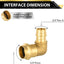 Prensa cobre 3/4pulg codo expansión PEX a latón