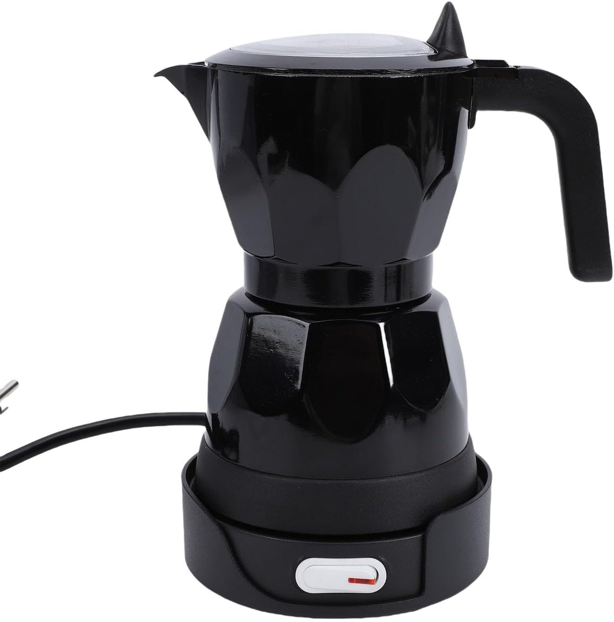 Cafetera eléctrica moka 3 tazas aluminio negro