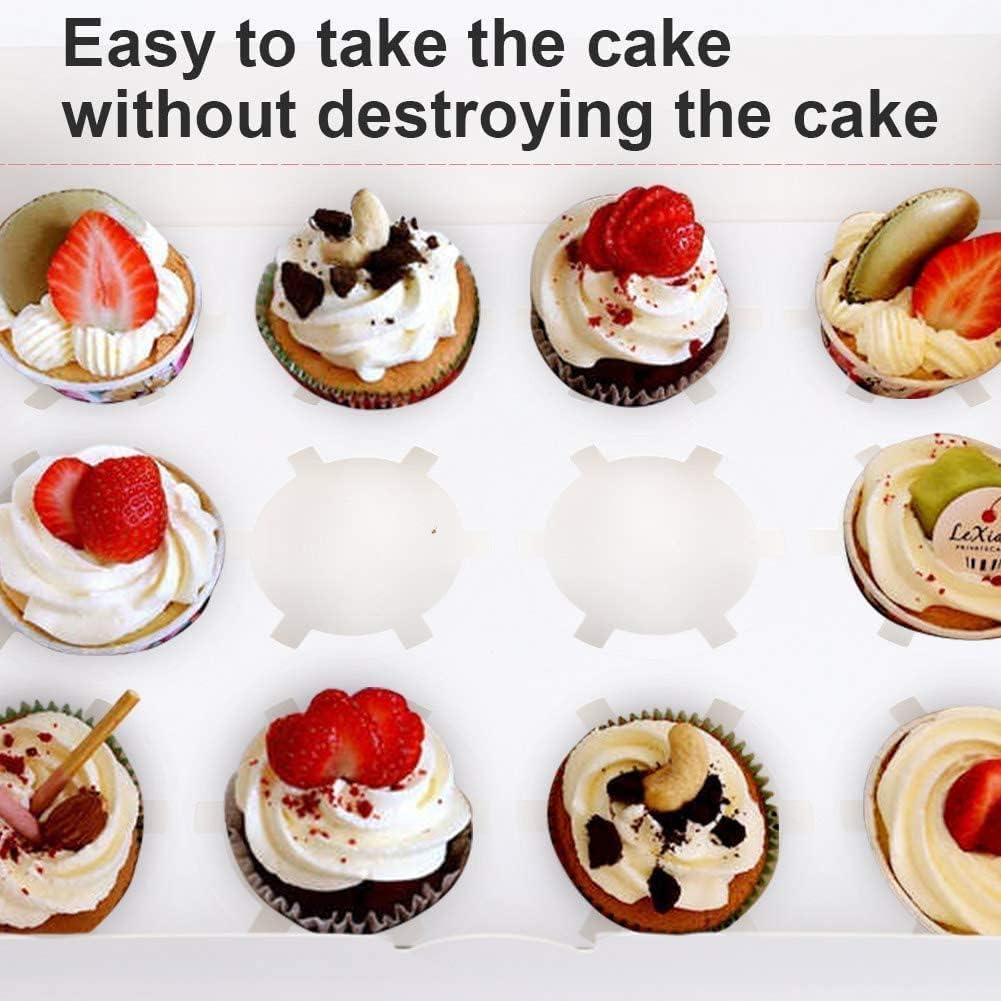 30 Cajas Cupcakes Grado Alimenticio con Ventanas