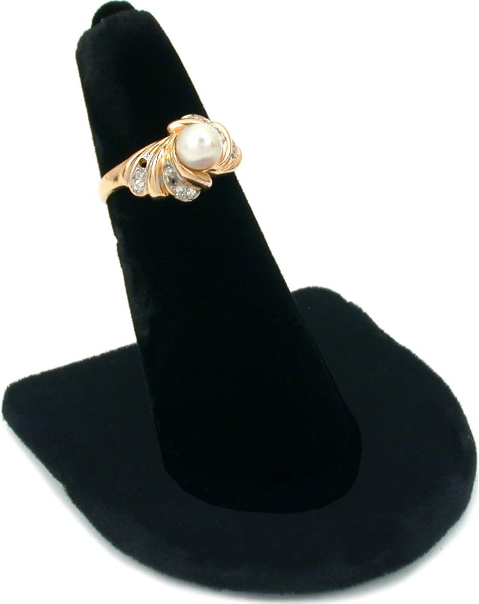 5 Expositores Joyas Anillos Terciopelo Negro