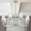 Candelabro níquel cepillado 8 luces para comedor y sala