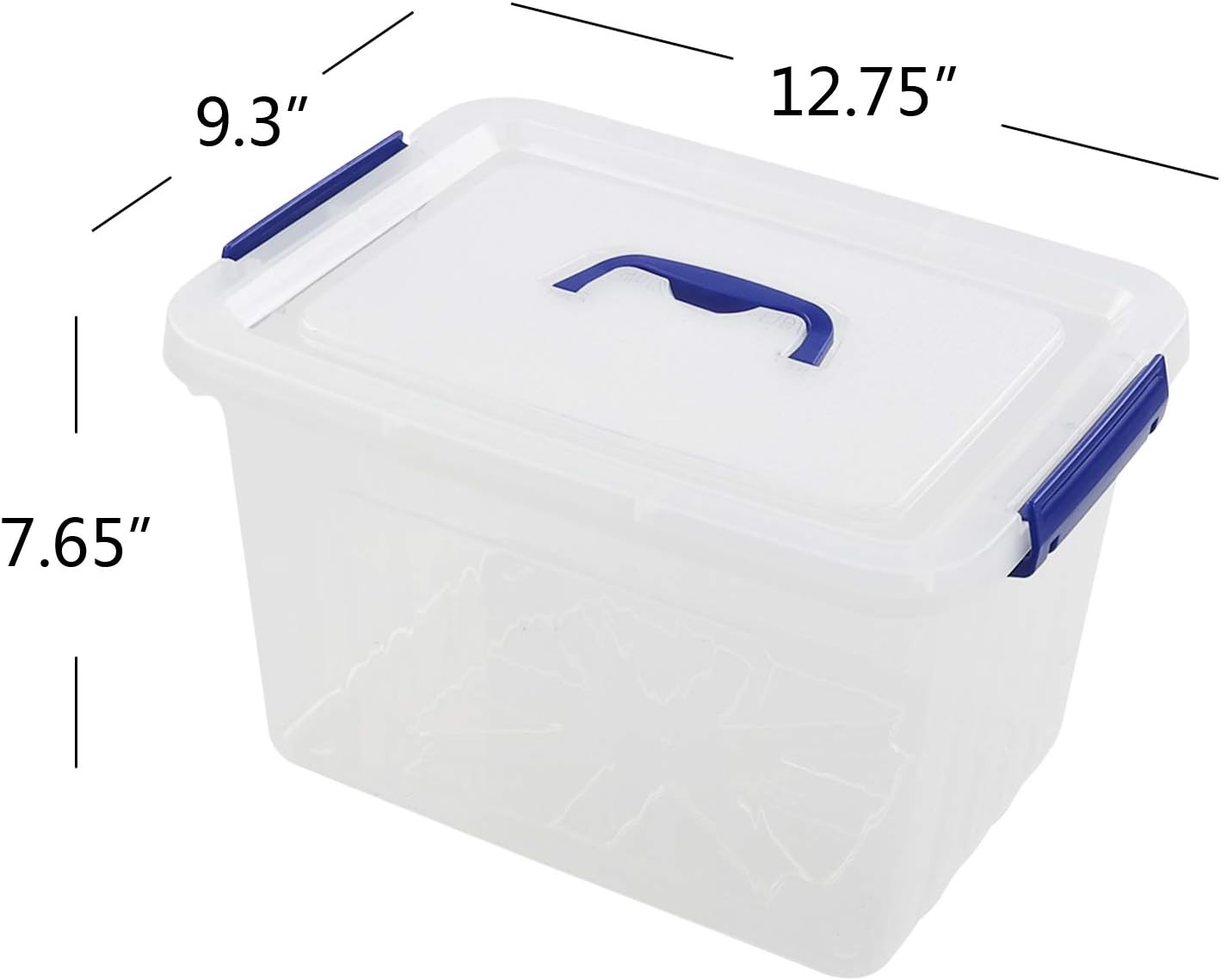 Caja plástico 12qt con tapa set 1