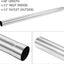 Tubo escape recto acero inox 3.5x48" comp 4"